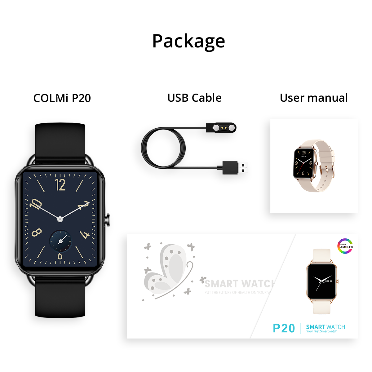 COLMI P20 smart watch package